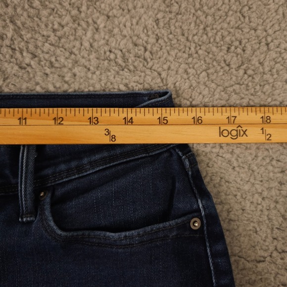 Levis 512 Jeans Womens 12 Blue Perfectly Slimming Straight Leg Stretch Dark Wash - Picture 7 of 16